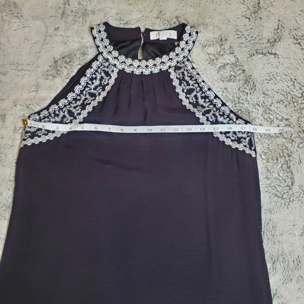 Embroidered Halter Neck Dress, Black, Size XS - Picture 9 of 9